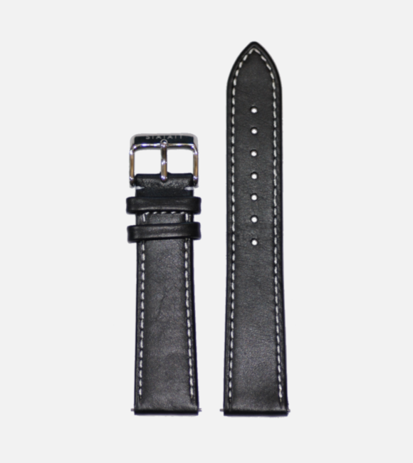 VACHETTA LEATHER STRAP BLACK/WHITE – Escudo Watches